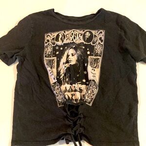 Janis Joplin lace up tee